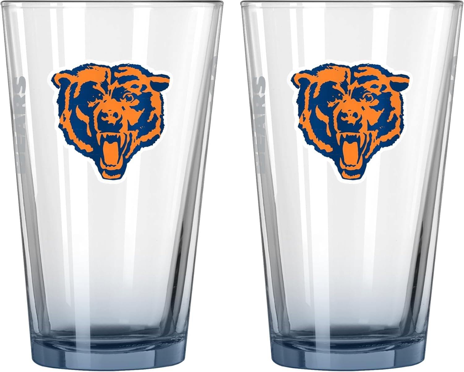 NFL Chicago Bears Vintage Elite Pint, 16-ounce, 2-Pack