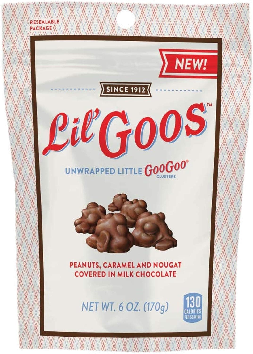 Goo Goo Cluster Lil' Goos - Snack Sized Goo Goo Clusters in Resealable Pouch - 6 oz bag