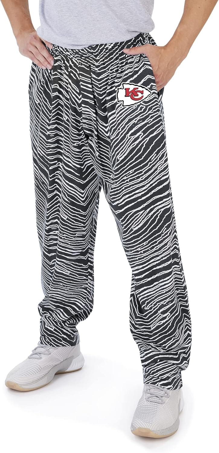 Zubaz Men's NFL Zebra Outline Print Comfy Pant