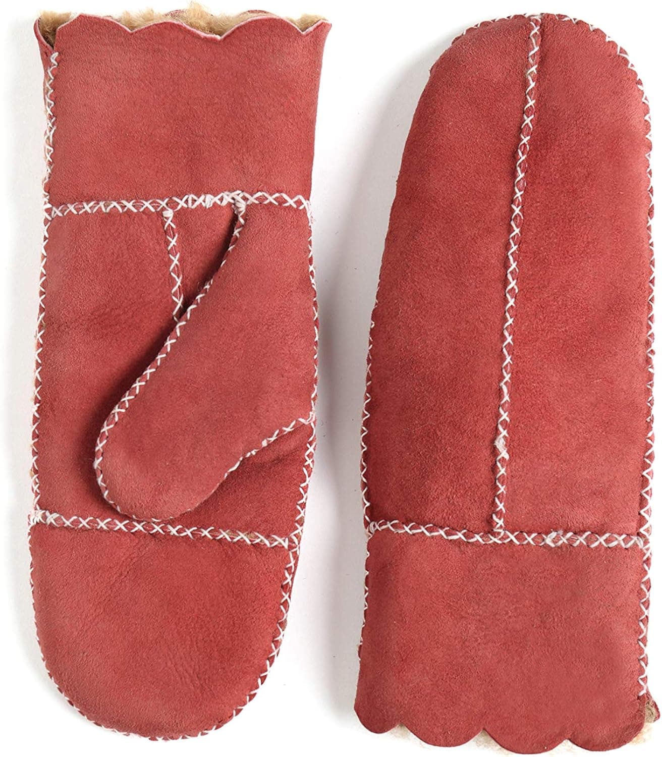 YISEVEN Women’s Winter Sheepskin Leather Shearling Mittens