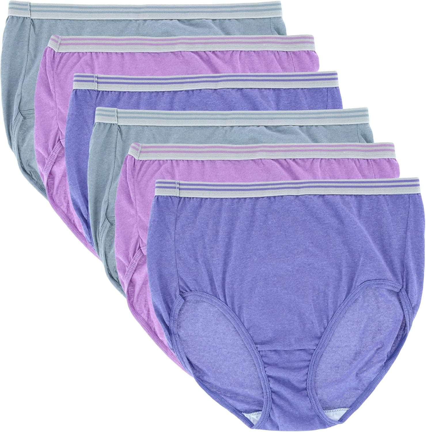 Fruit of the Loom Women's Plus Size Fit For Me Brief Underwear (6 Pack)