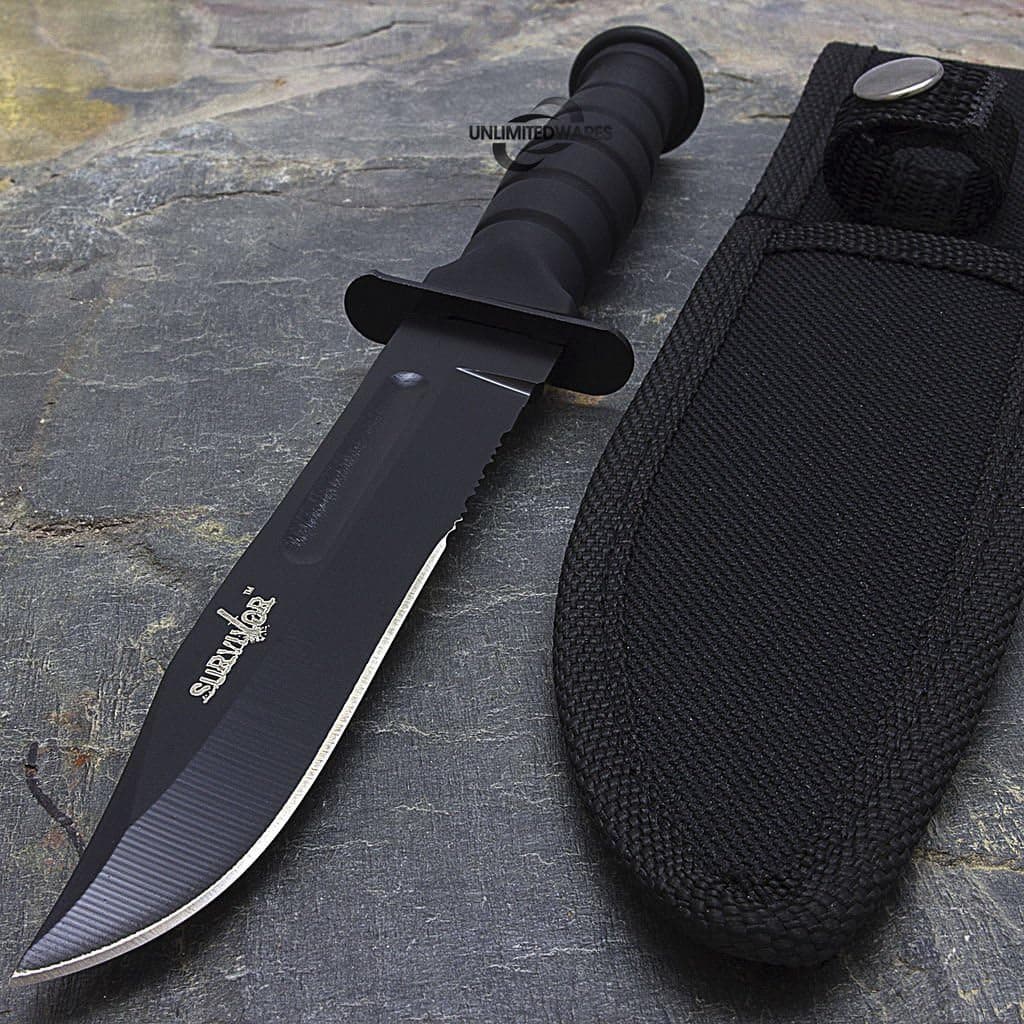 NEW!!! 7.5" MILITARY TACTICAL COMBAT KNIFE w/ SHEATH Survival HUNTING Bowie Fixed Blade