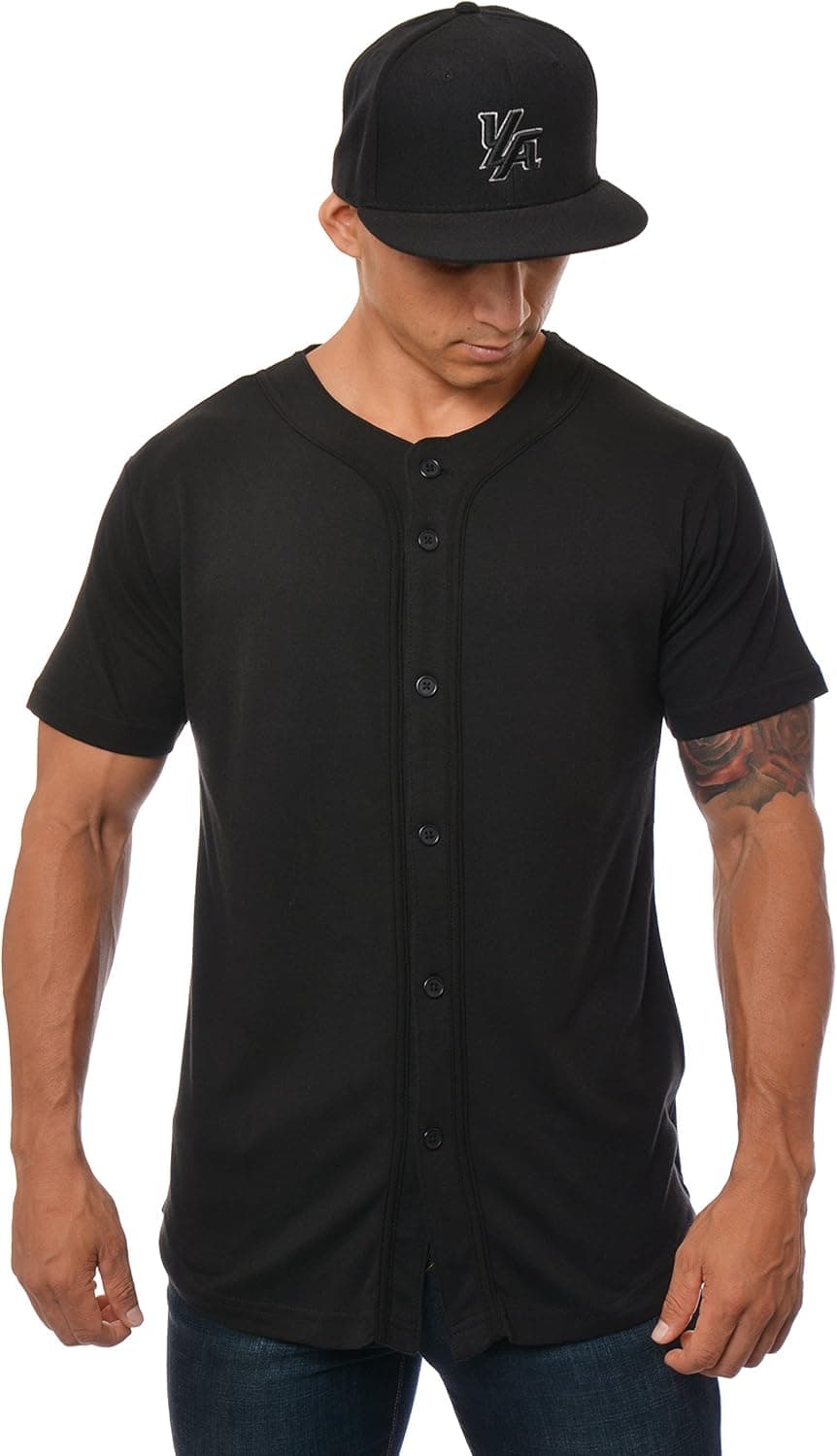 YoungLA Baseball Jersey Men Button Down Cotton 304