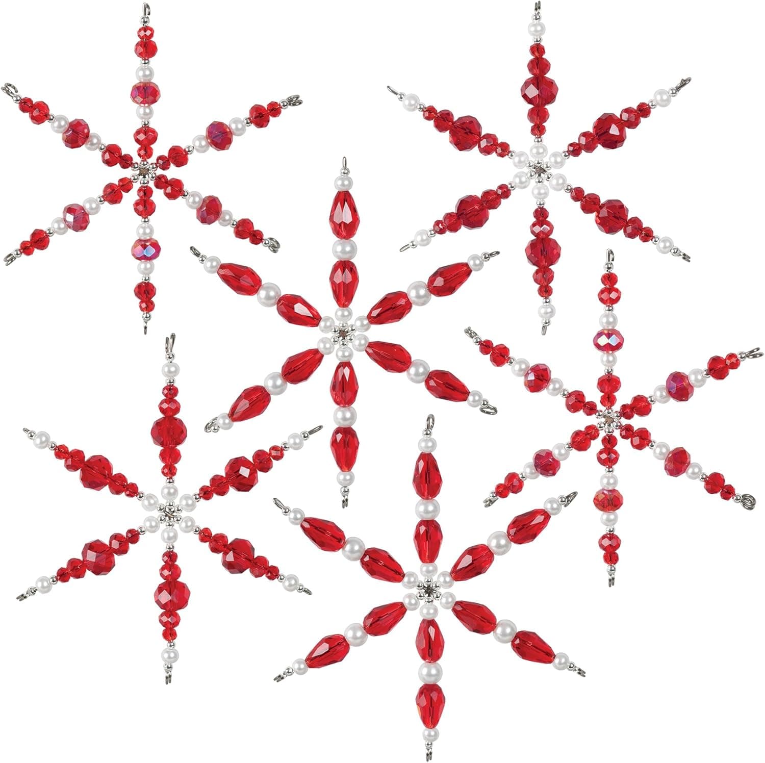 Solid Oak Ruby Snowflakes Ornament Kit, Color 2