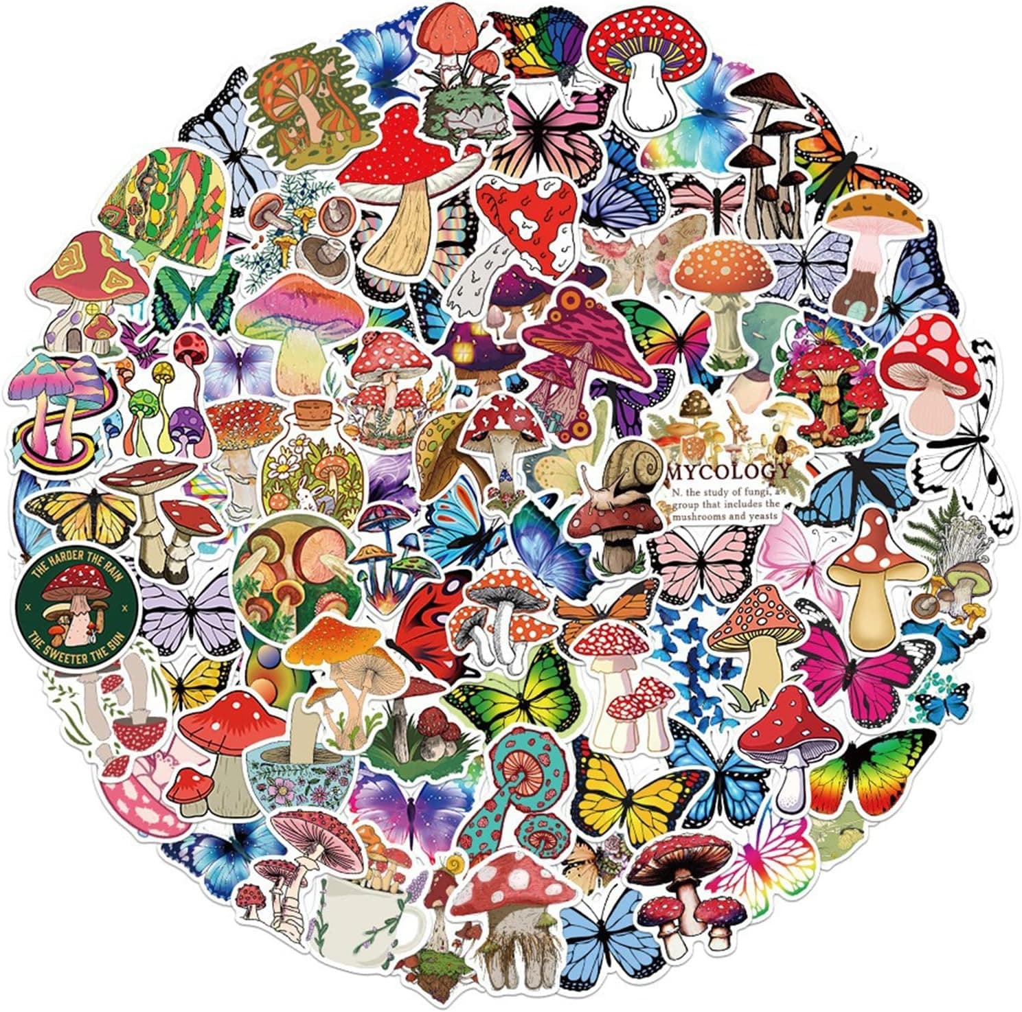 tinysiry 100Pcs Graffiti Stickers Decorative Waterproof Skateboard Water Cup Luggage Cartoon Stickers Reward Gift Sets