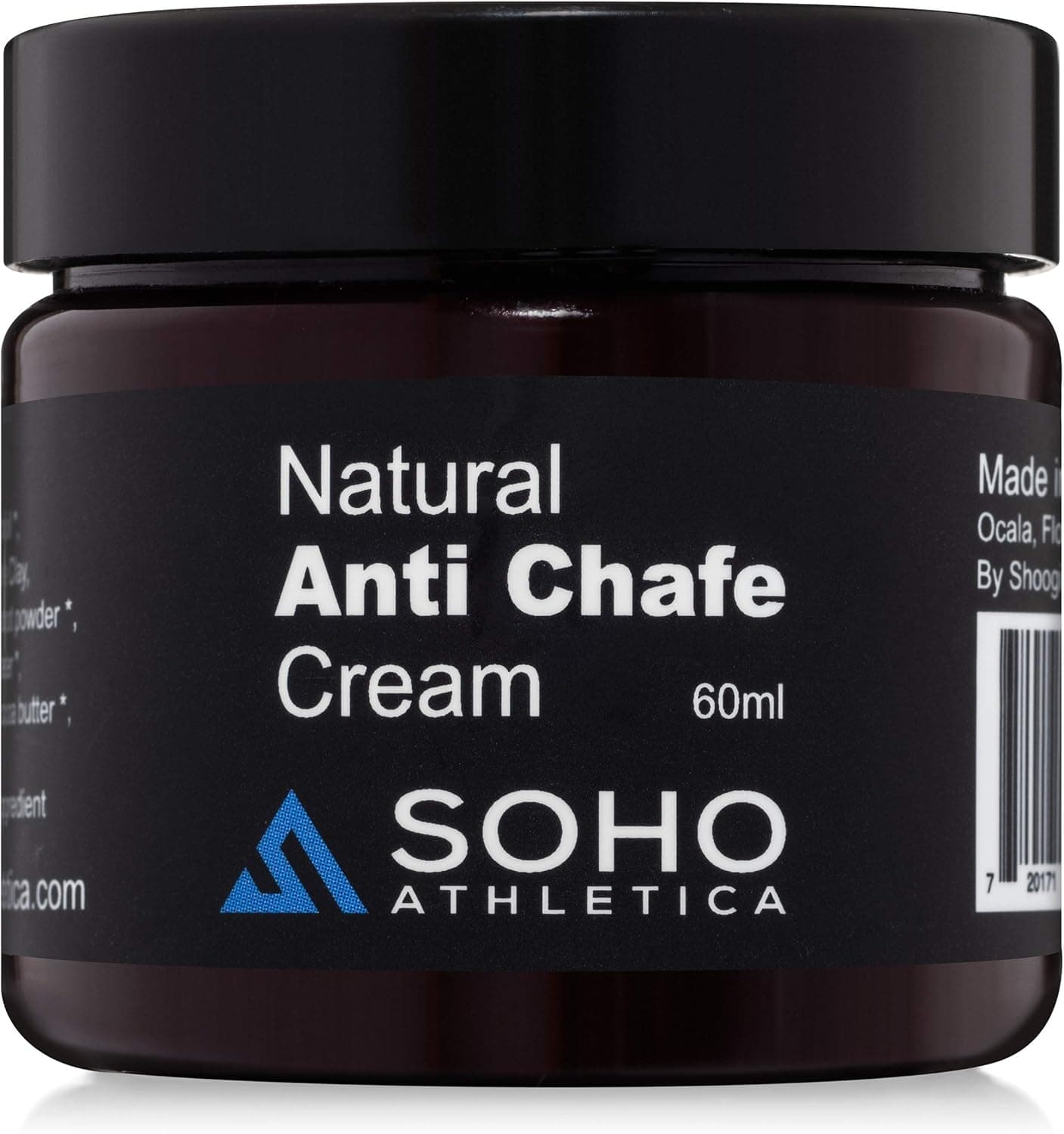 Soho Athletica Natural Anti-Chafe/Anti-Friction Body Cream/Chamois Cream for Runners, Iron Men, Triathletes and Cyclists, Made in The USA