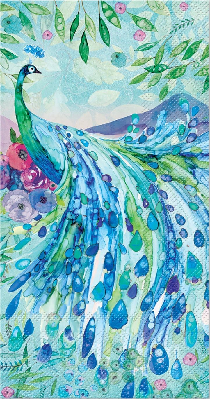 Punch Studio , Pagoda Peacock, Dinner Towel, One Size, 16 count, Multicolor