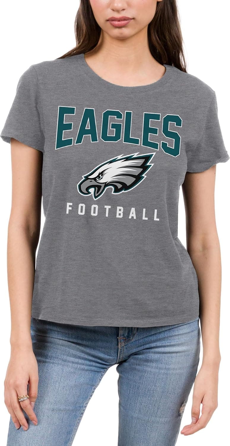Junk Food Clothing x NFL - 1st & Goal - Officially Licensed Pro Football Lightweight Fan Tee for Women -Team Colors