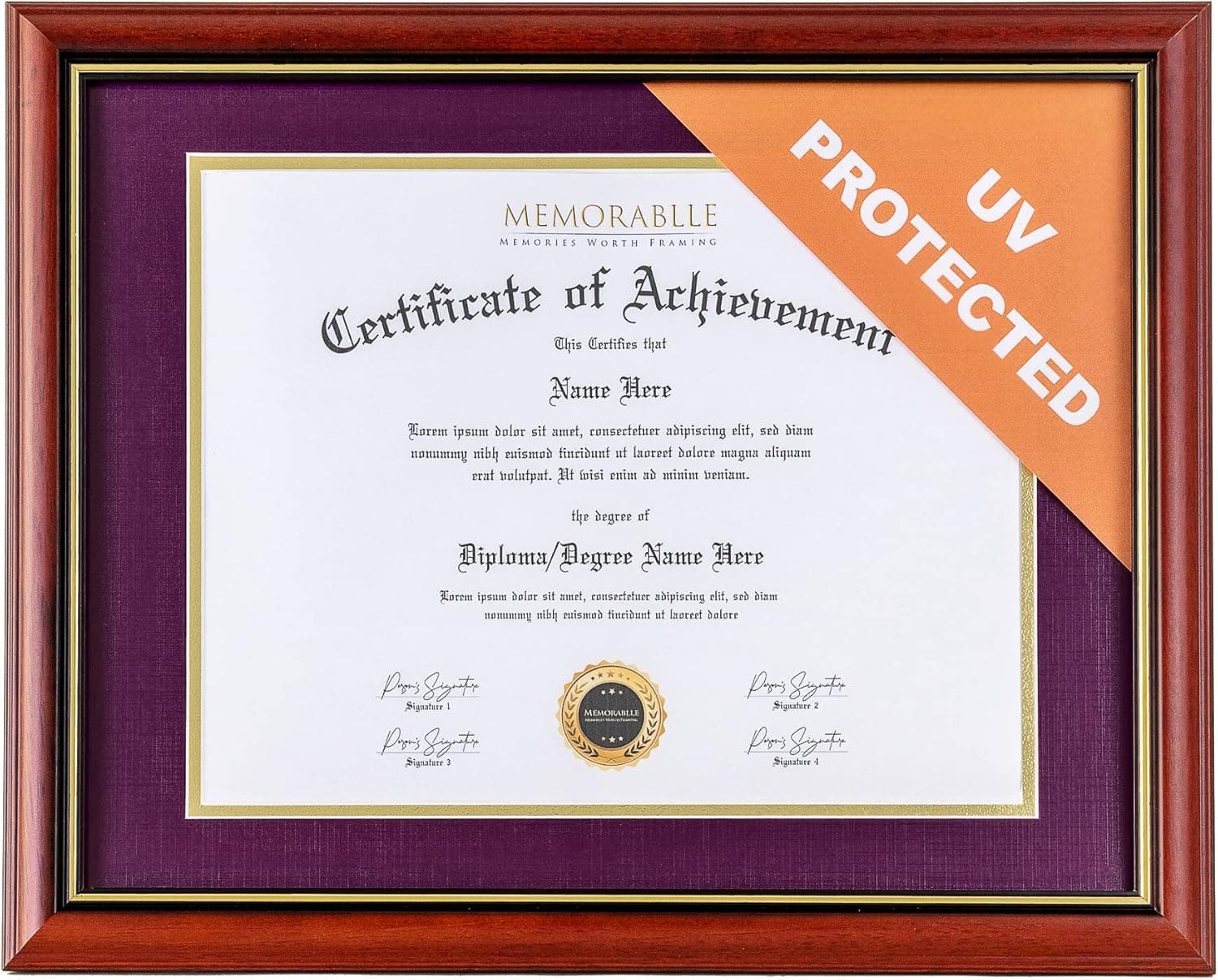 Elegant Diploma Frame 13x18 without Mat or 11x14 with Mat - UV Protected - Perfect Degree, College, Document, Certificate Frame - Picture Frame to Preserve and Display any Award, Graduation Gift