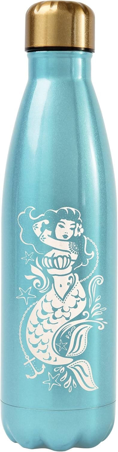 Karma Gifts Mermaid Stainless Steel Water Bottle, Blue