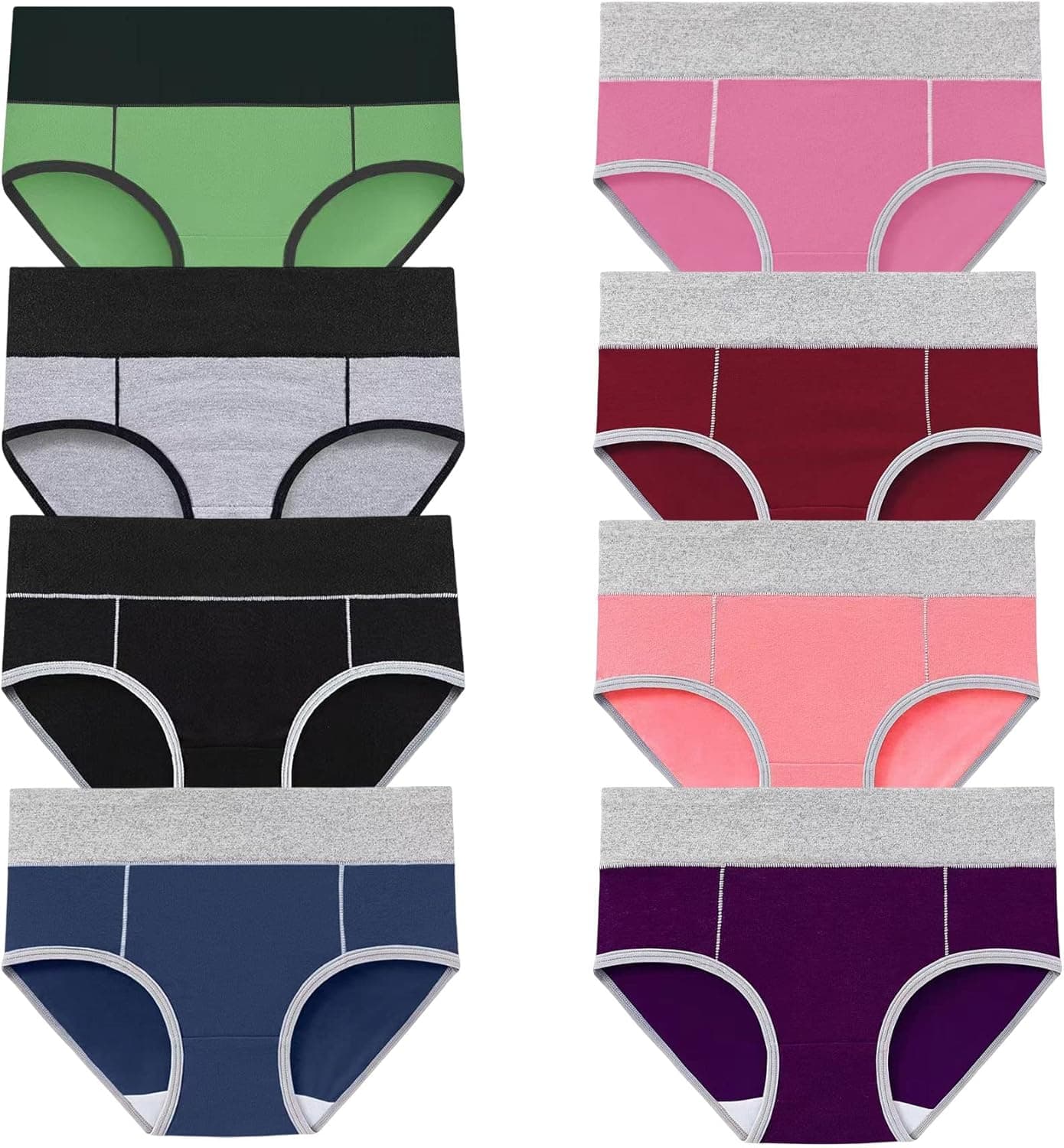 MEIDAYAI Women's Brief Panties Pack, Moisture-Wicking Brief Underwear (Colors May Vary)(Available in Plus Size), Multipacks