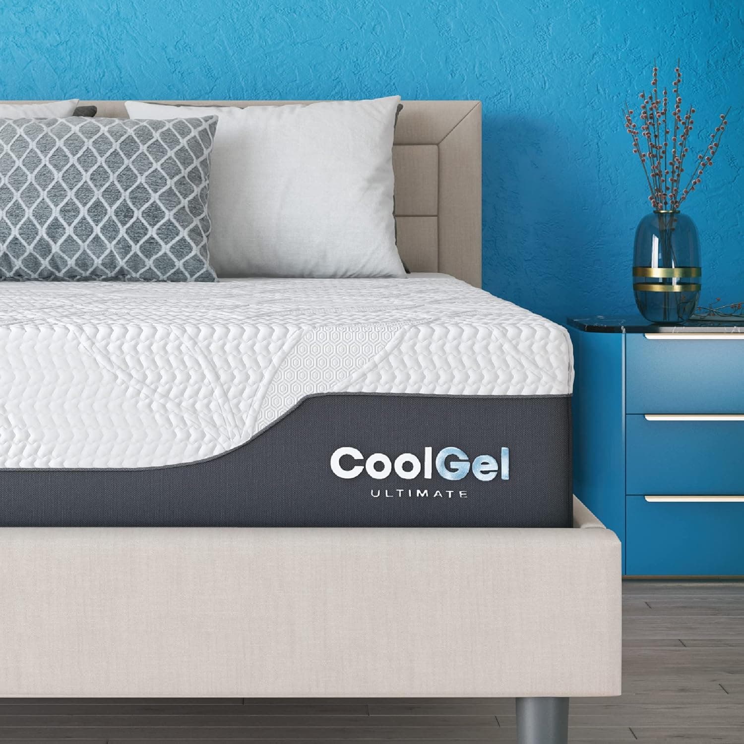 Classic Brands Cool Gel Chill Memory Foam 14-Inch Mattress with Pillow |CertiPUR-US Certified |Bed-in-a-Box, Twin