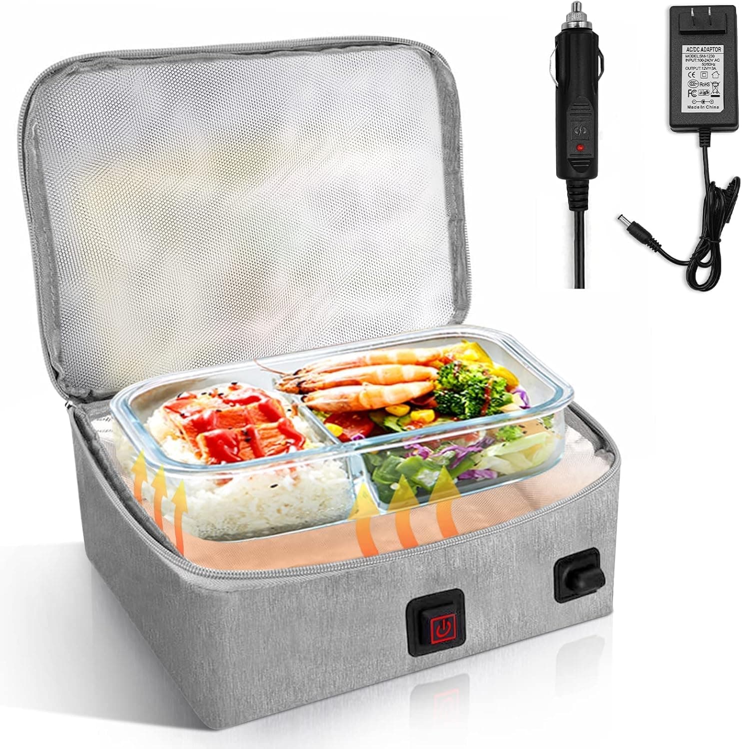 Portable Oven 12V,Food Warmer For Truckers ,Car Heated Lunch Box Portable Personal Microwave For Road Trip/Office Work/Picnic/Camping/Family gathering