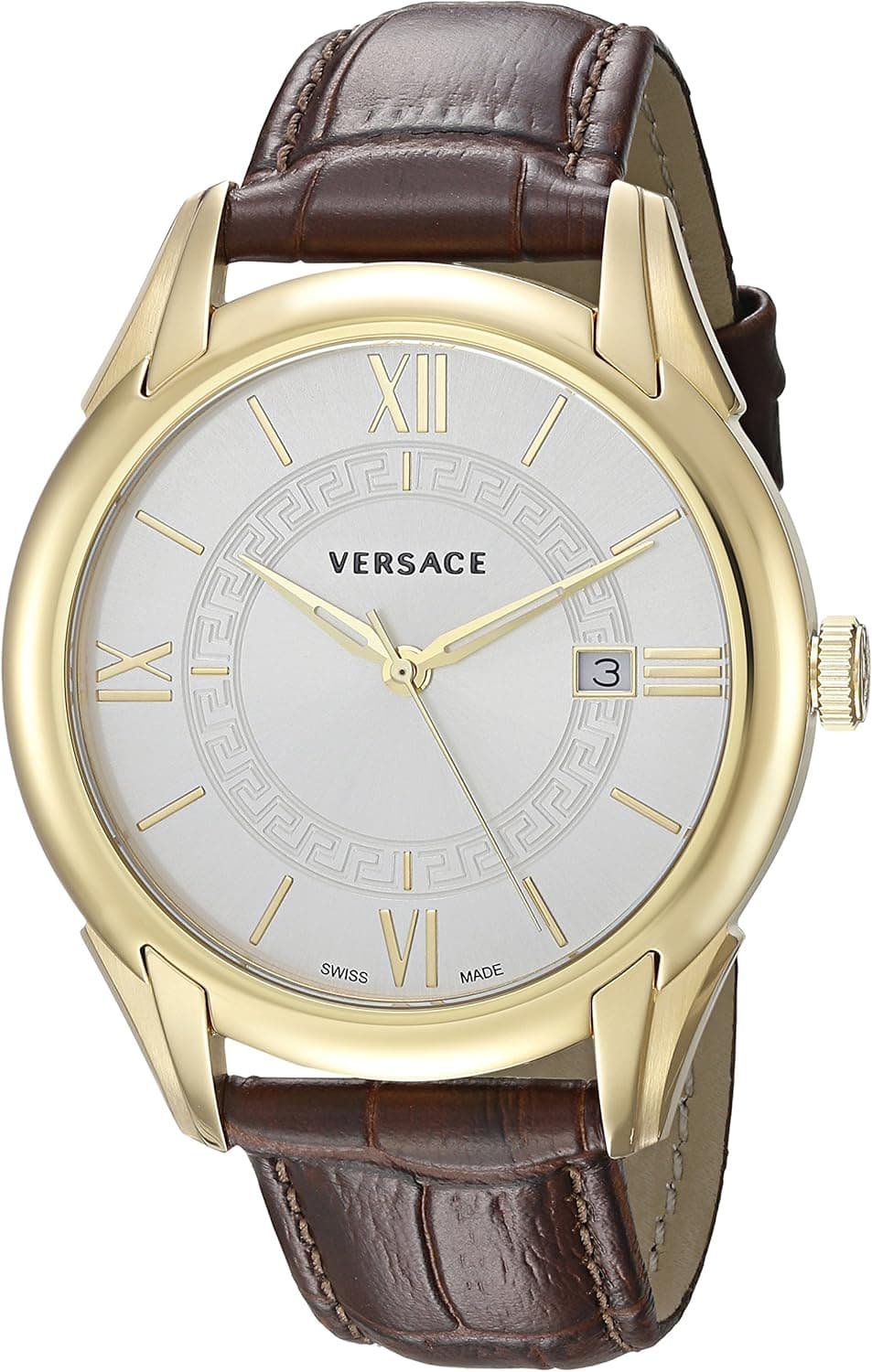 Versace Men's V10030015 Apollo Analog Display Swiss Quartz Brown Watch