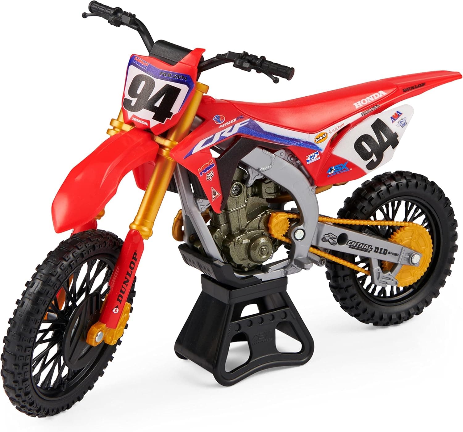 Supercross, Authentic Ken Roczen 1:10 Scale Collector Die-Cast Motorcycle Replica with Display Stand