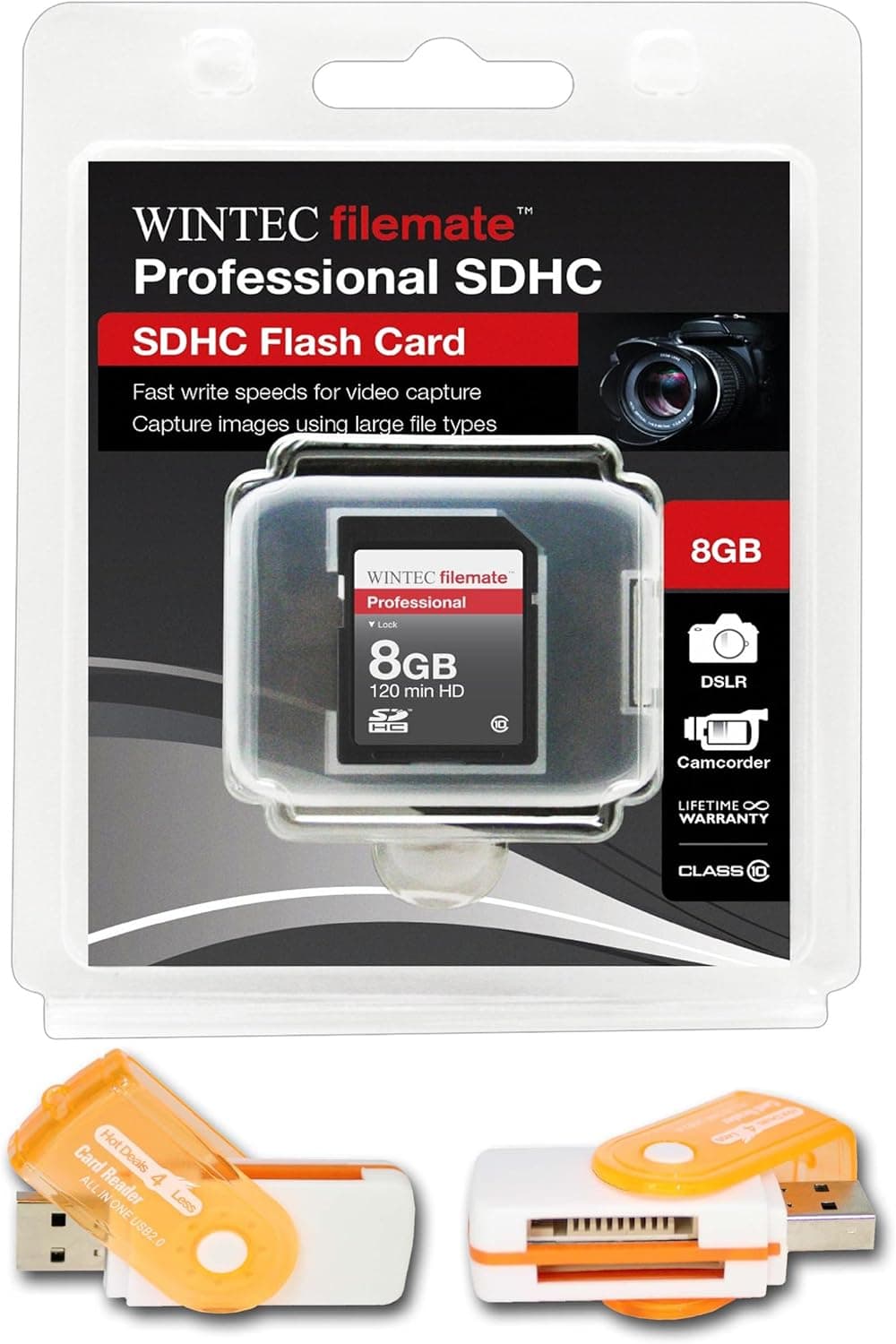 8GB Class 10 SDHC High Speed Memory Card For FUJI FinePix S5700 S5800 S700 S800. Perfect for high-speed continuous shooting and filming in HD. Comes with Hot Deals 4 Less All In One Swivel USB card reader and.