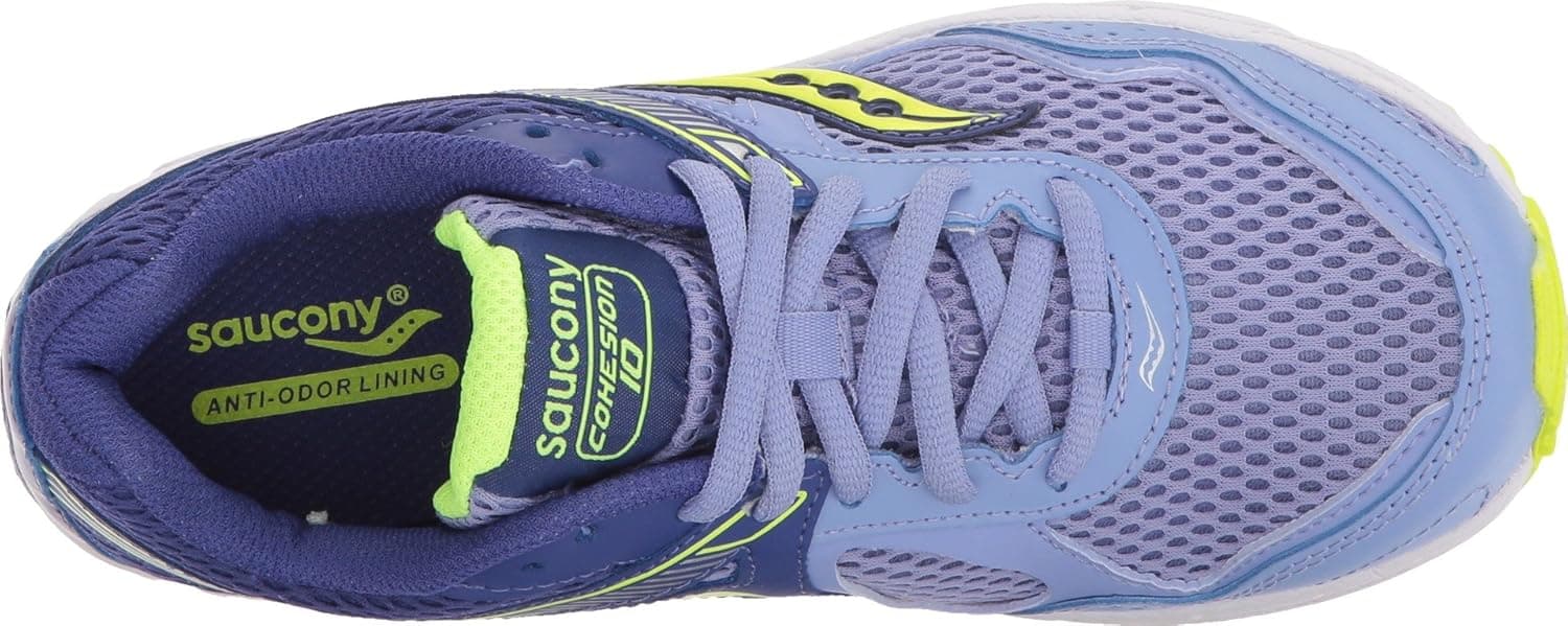 Saucony Girl's Cohesion 10 LTT Sneaker, Purple, 7 Medium US Big Kid