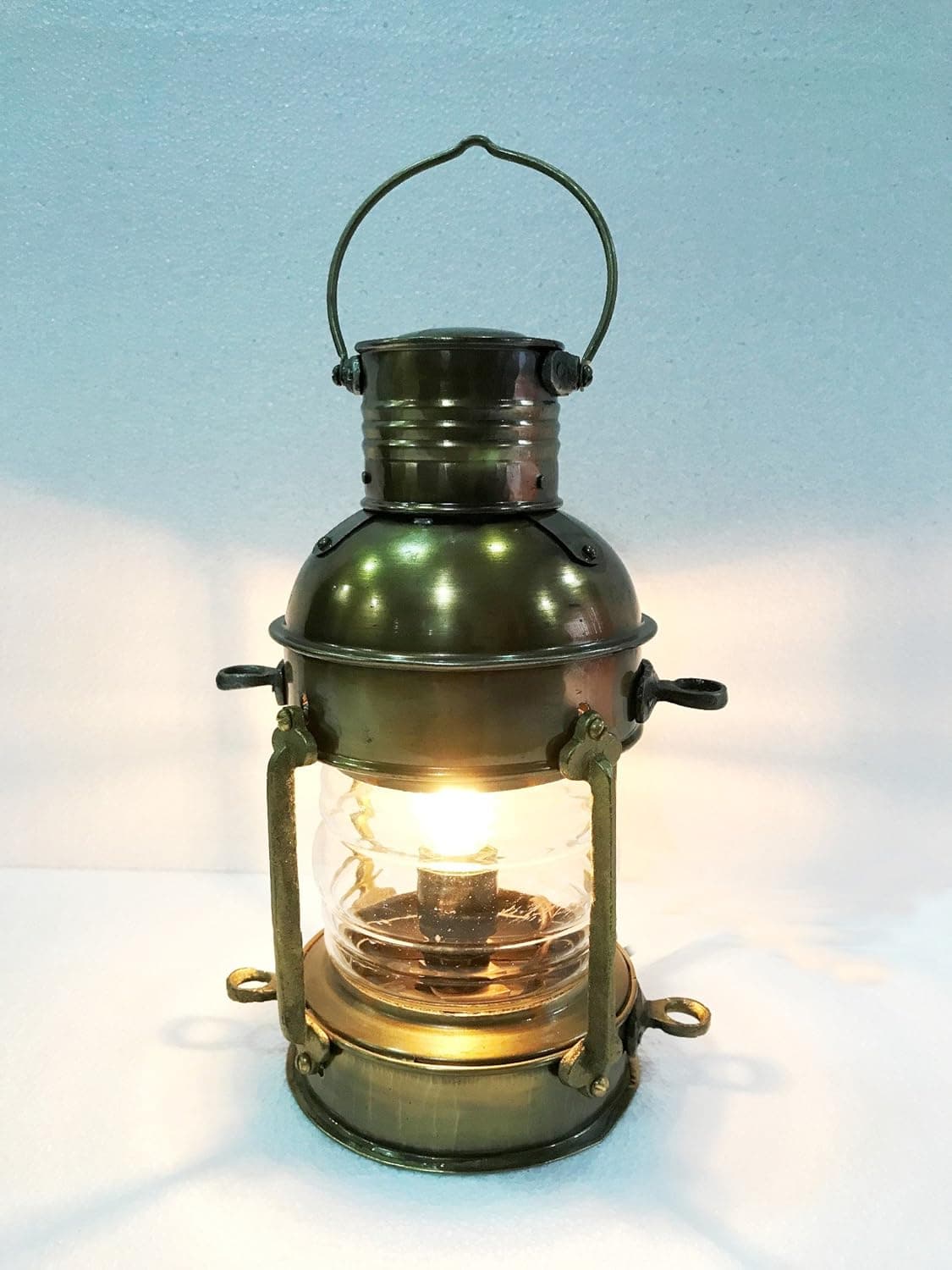 Vintage Brass Electric Lamp Maritime Ship Lantern Boat Light Decorative Light
