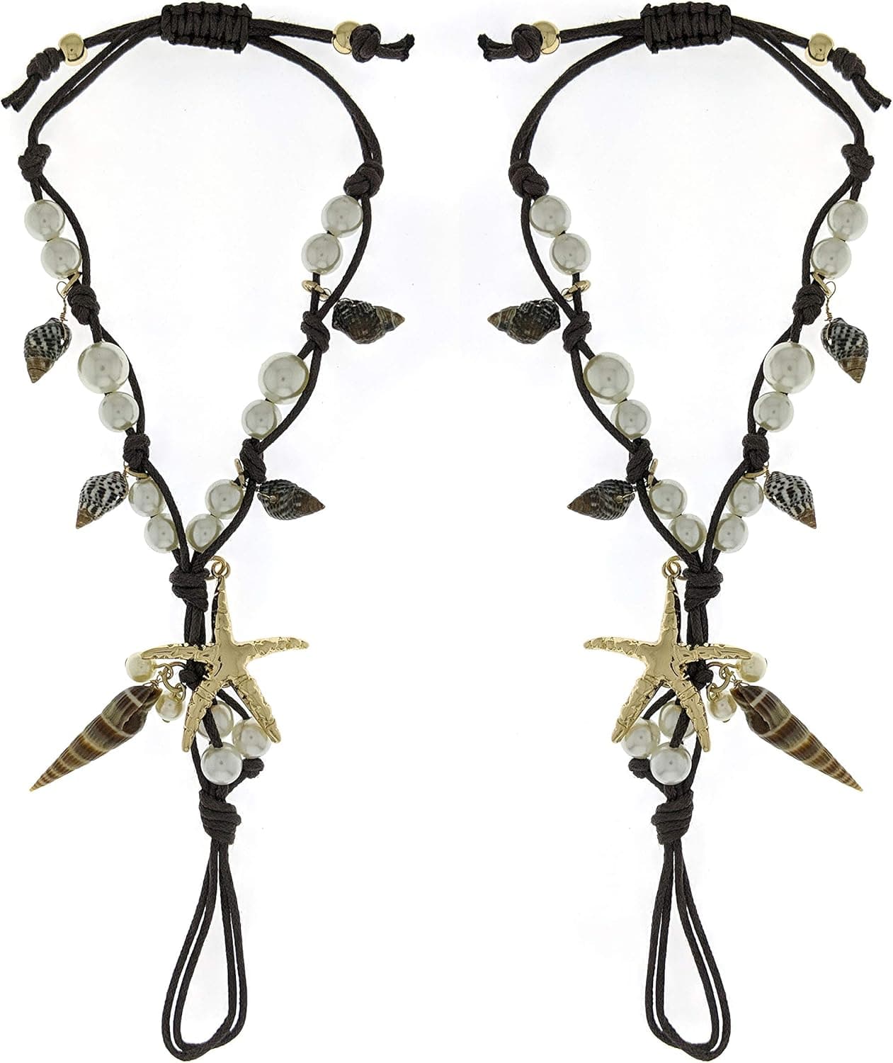 Runa Sea Sealife Starfish Barefoot Sandals Anklet (Sold As Pair)