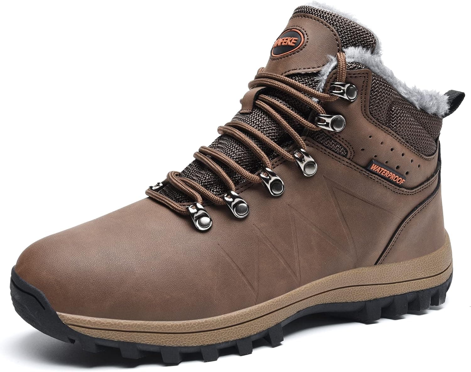 ZF ZEFUHER Winter Snow Boots for Women Mens Ankle Waterproof Hiking Boots Warm Outdoor Non-slip Comfort Camping