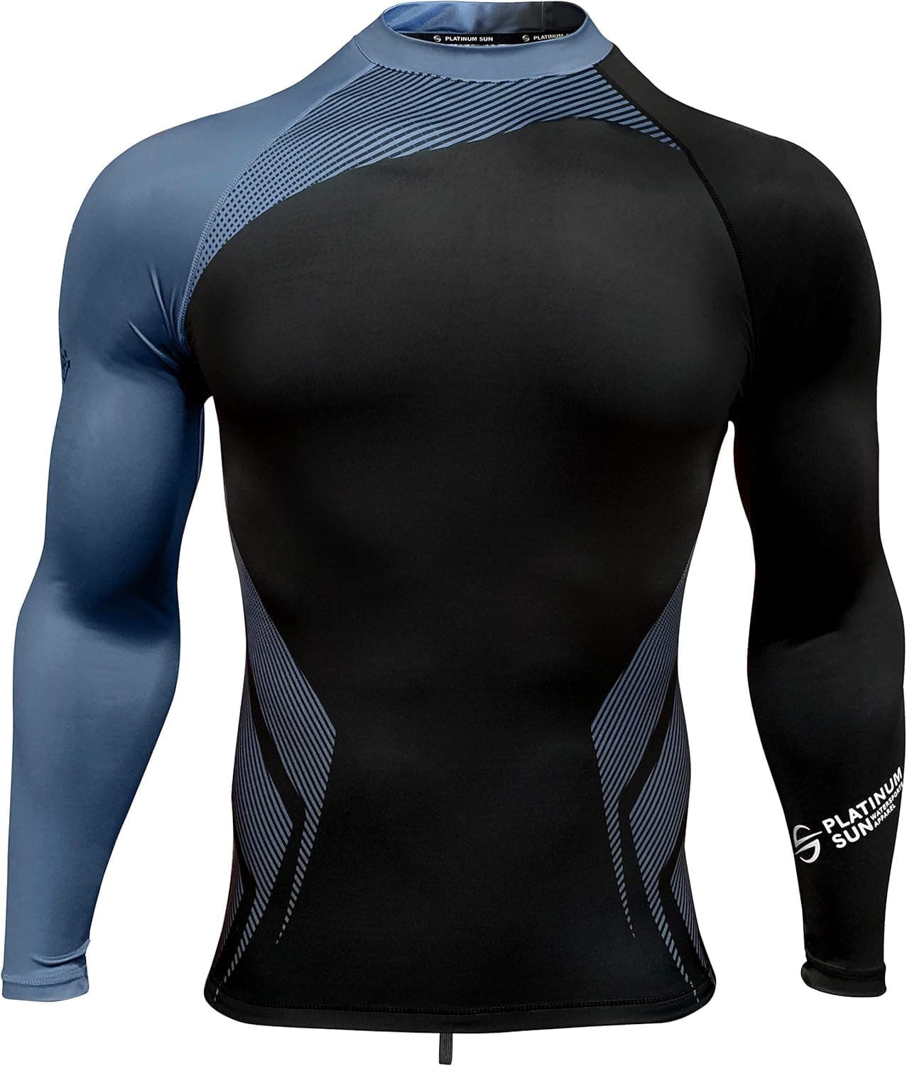 UPF 50+ Rash Guard for Men Long Sleeve Swim Surf Shirt - Tight Fit UV Rashguard