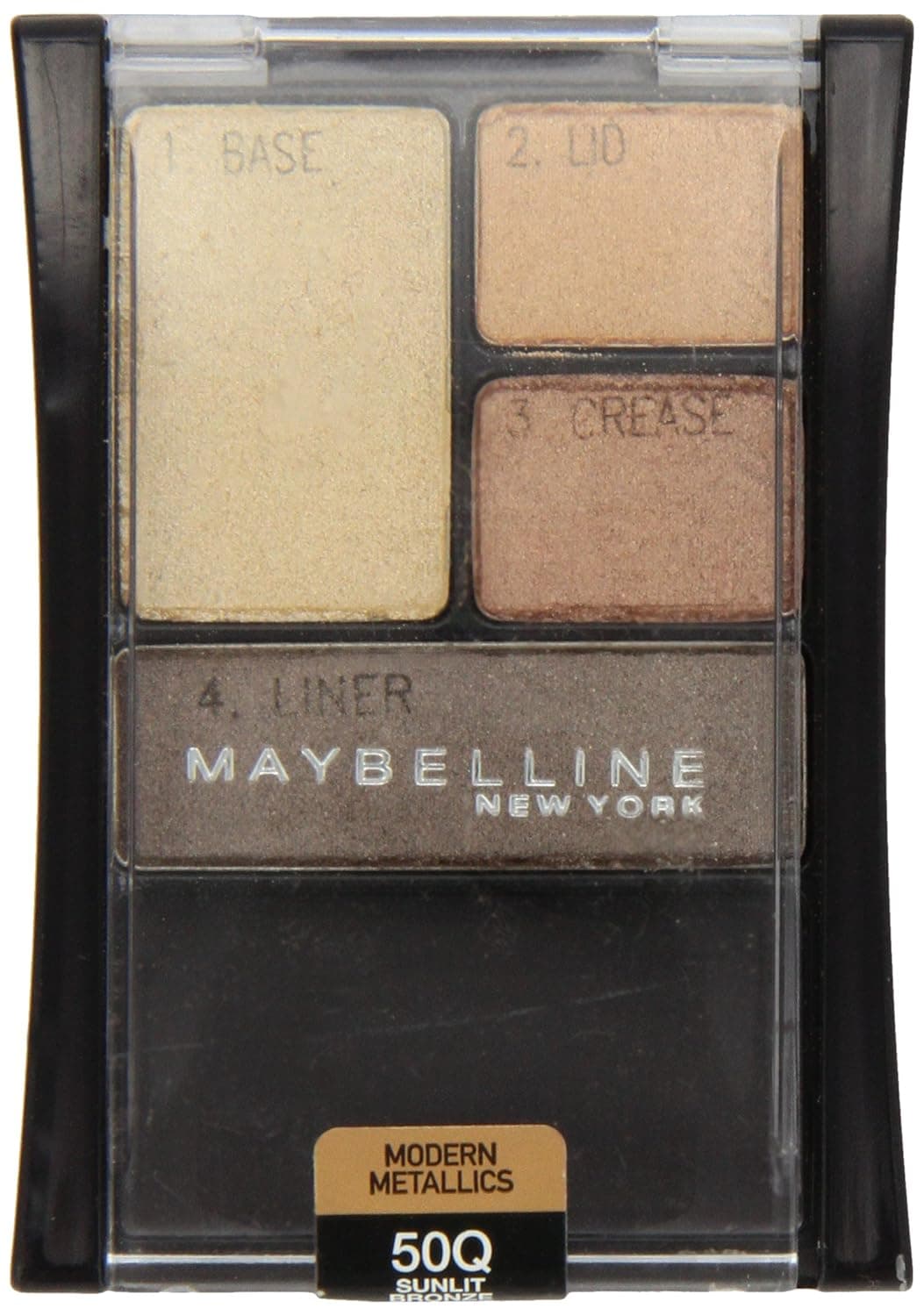 Maybelline New York Expert Wear Eyeshadow Quads, 50q Sunlit Bronze Modern Metallics, 0.17 Ounce