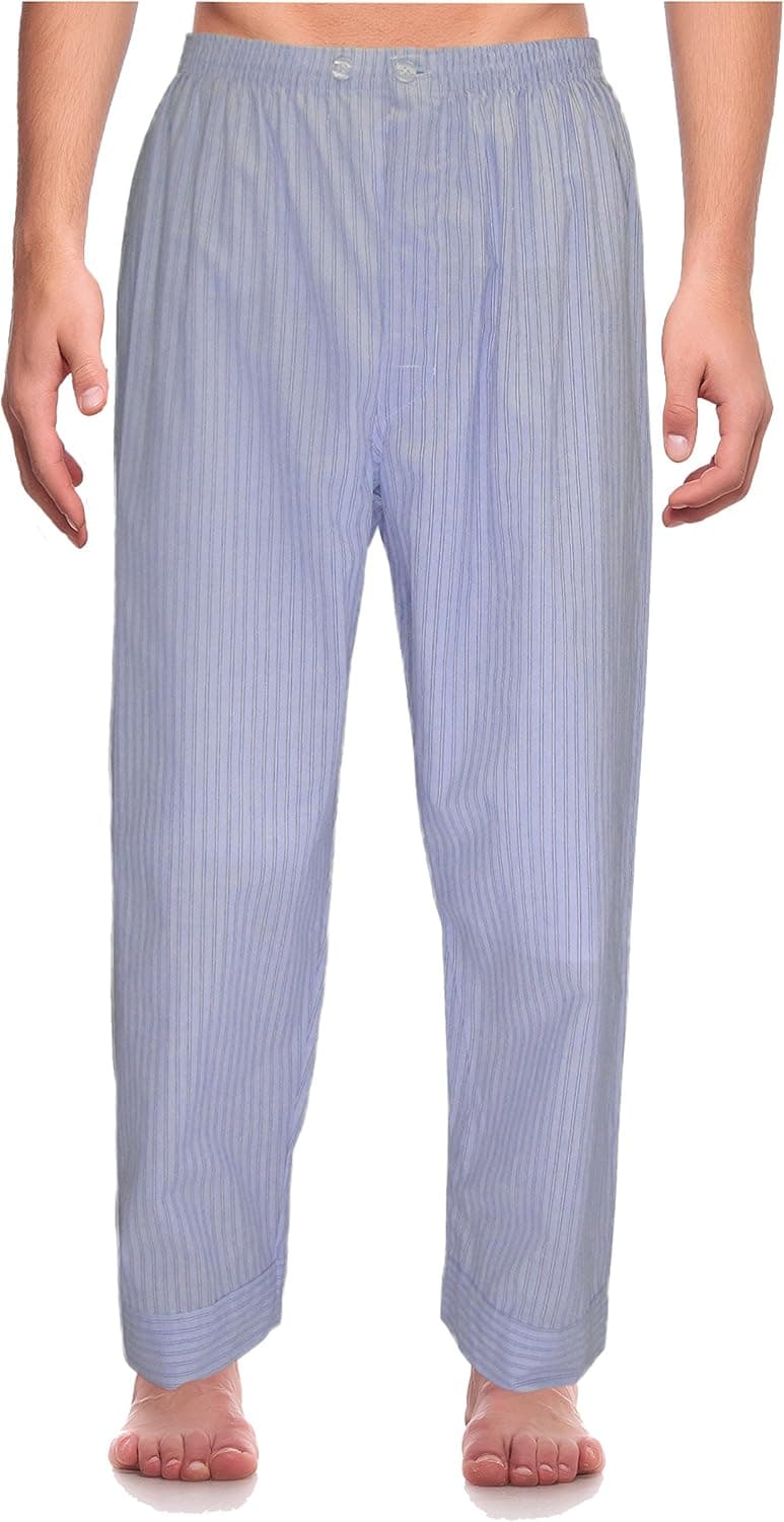 RK Classical Sleepwear Men’s Broadcloth Woven Pajama Pants,