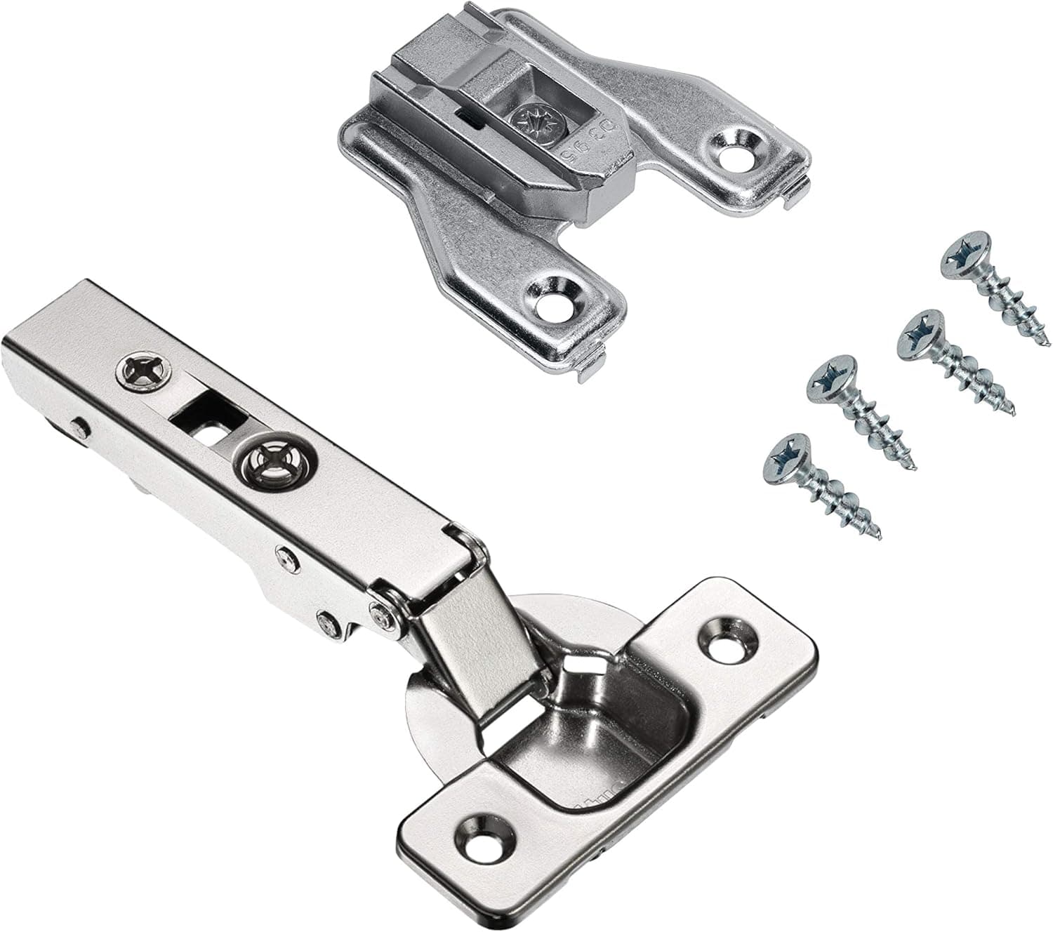 Rok Titus Kitchen Cabinet Hinge with 3mm Mounting Plate 110 Degree Face Frame Full Overlay-FF3 Concealed T45S0M110 + TFF3MMP Kit European Made (2, Full Overlay-FF3)