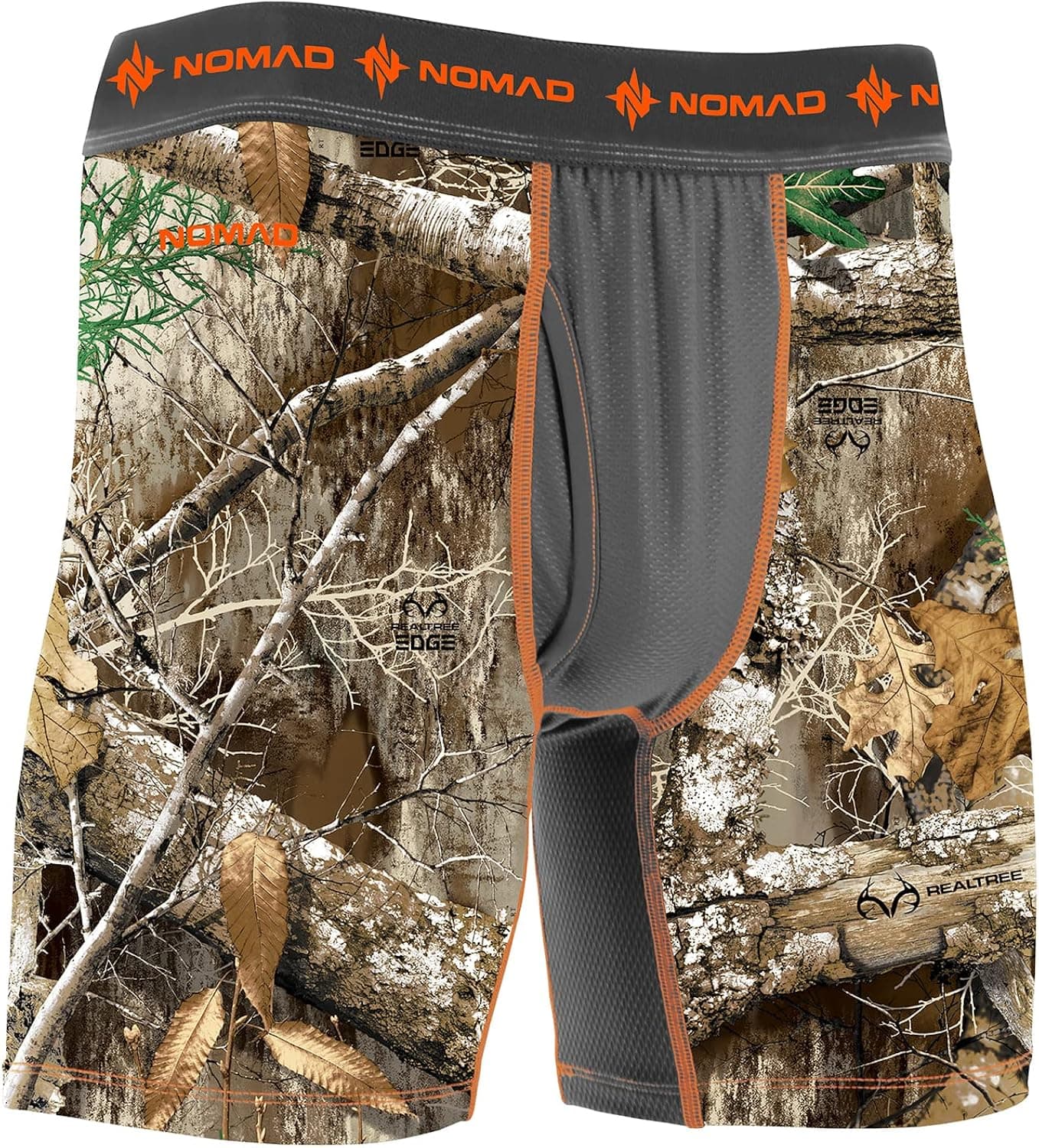 Nomad Men's Camo Boxer Jock, Realtree Edge Frame, Small