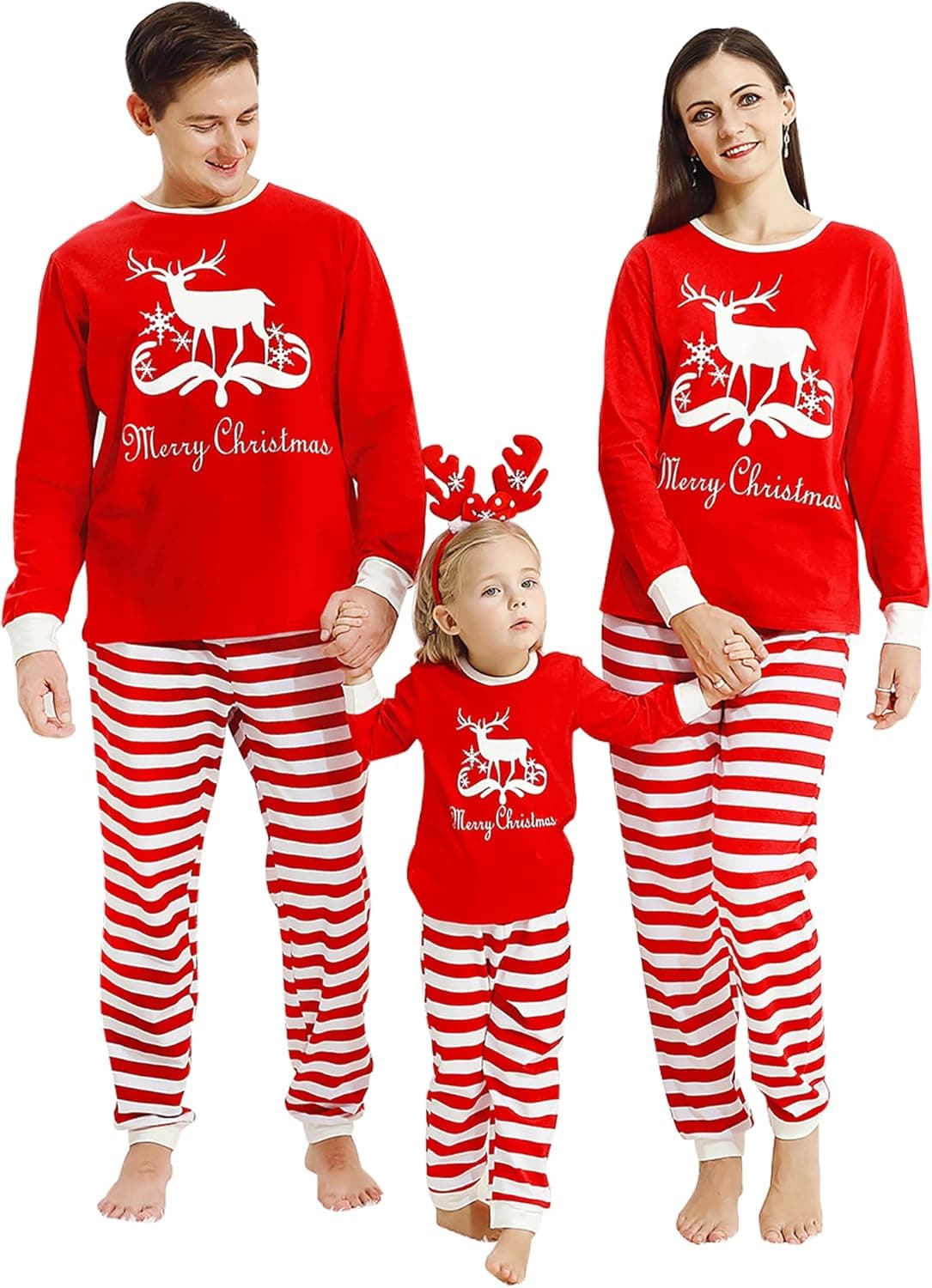 Holiday Xmas Christmas Pajamas Family Matching Pjs Sleepwear Cotton Family Jammies Pajamas for Kids Girl Boy Men Women