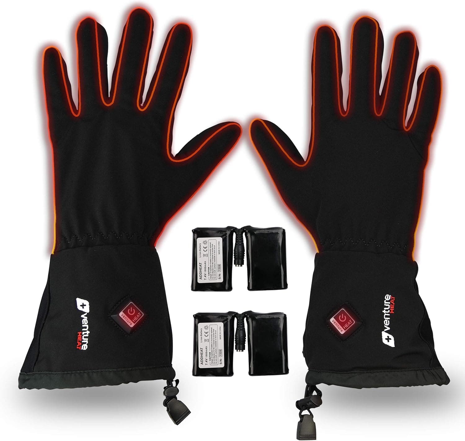 Venture Heat Heated Gloves with Battery Packs Included - 16 Watt Battery Electric Hand Warmers