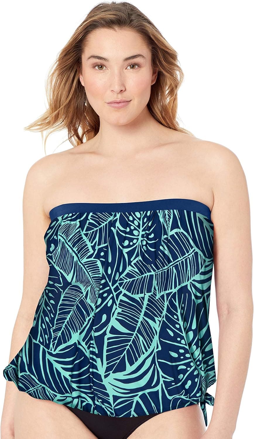 Maxine Of Hollywood Women's Standard Bandeau Tankini Swimsuit Top