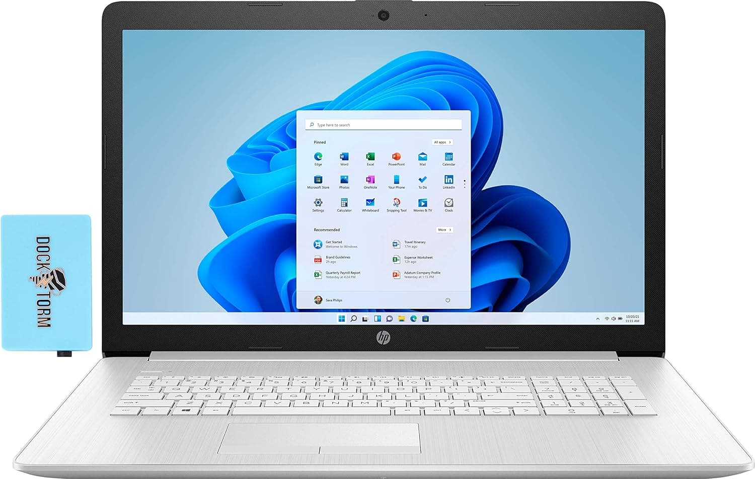 HP 2022 Newest 17.3'' HD + IPS Display Business Laptop 11th Gen (Intel i3-1115G4 2-Core, 16GB RAM, 256GB PCIe SSD, Intel UHD, WiFi 5, Bluetooth 5.2, HD Webcam, HDMI, Win 11 Home S-Mode) with Hub