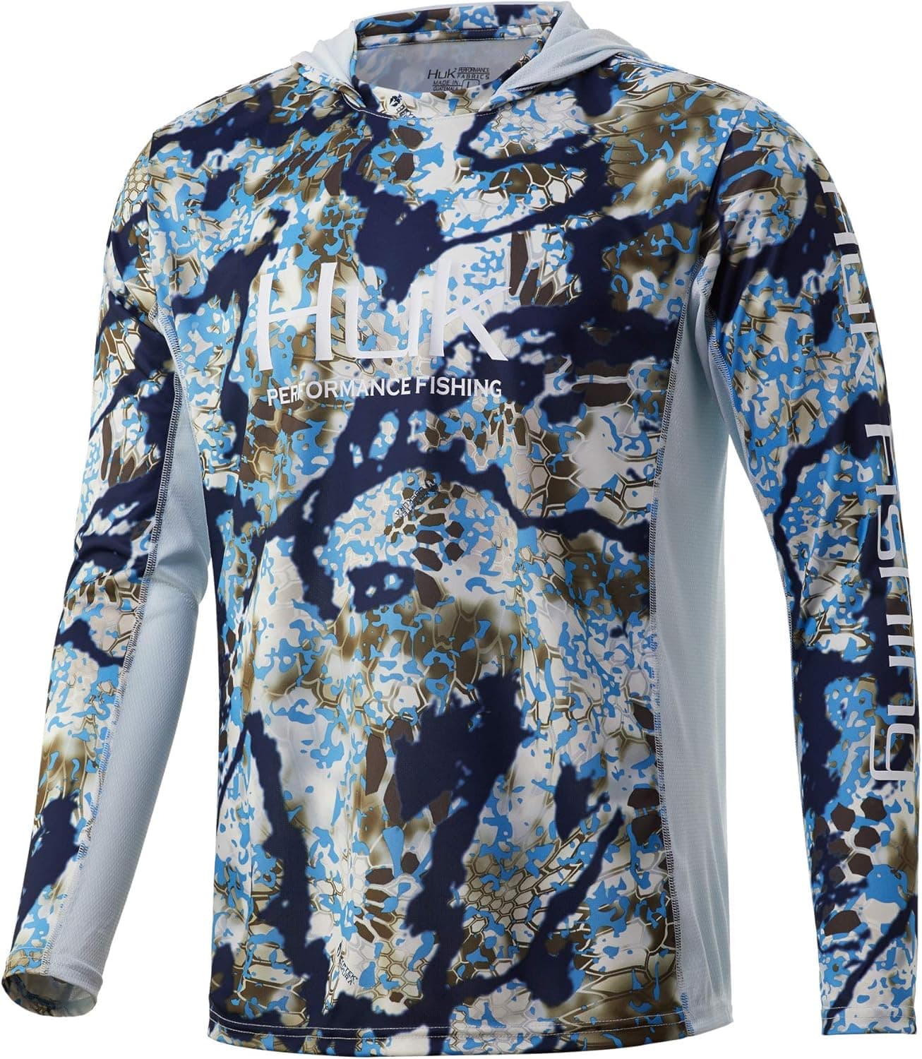 HUK Men's Icon X Camo Hoodie |UPF 50+ Long-Sleeve Fishing Shirt