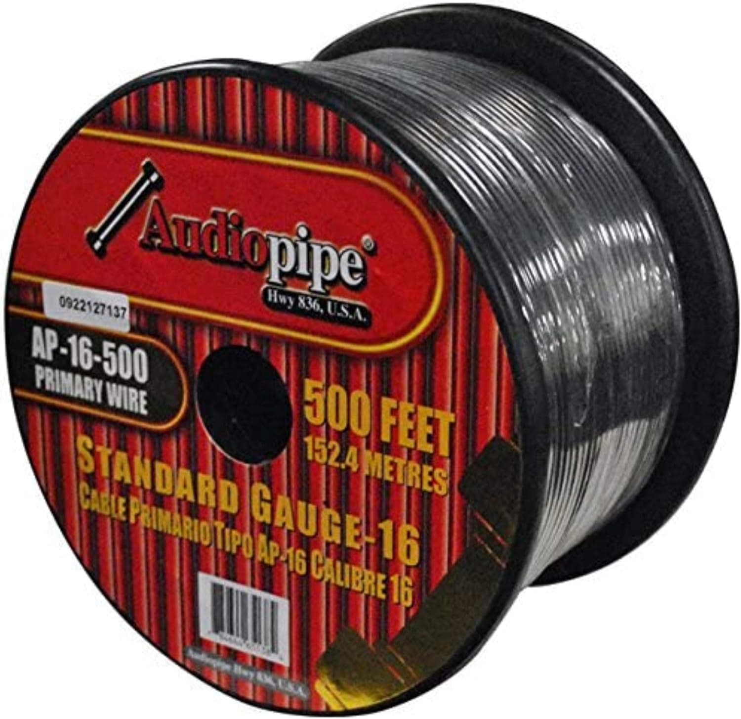 Audiopipe AP16500BK 16 Gauge 500ft Primary Wire Black