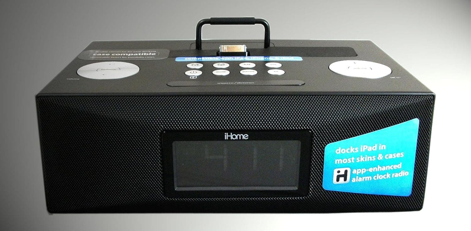 iHome iD85 App-enhanced Dual Alarm Clock Radio for your iPad/iPhone/iPod with AM/FM presets