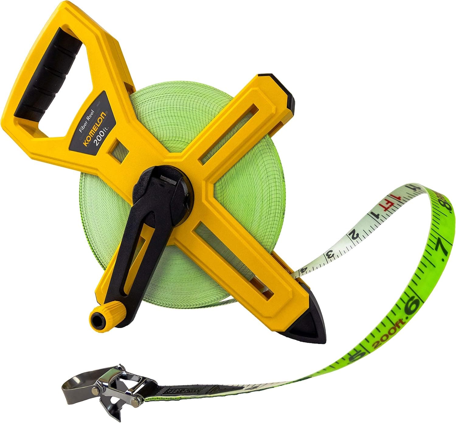 Komelon 6622 Open Reel Fiberglass Tape Measure, 200-Feet