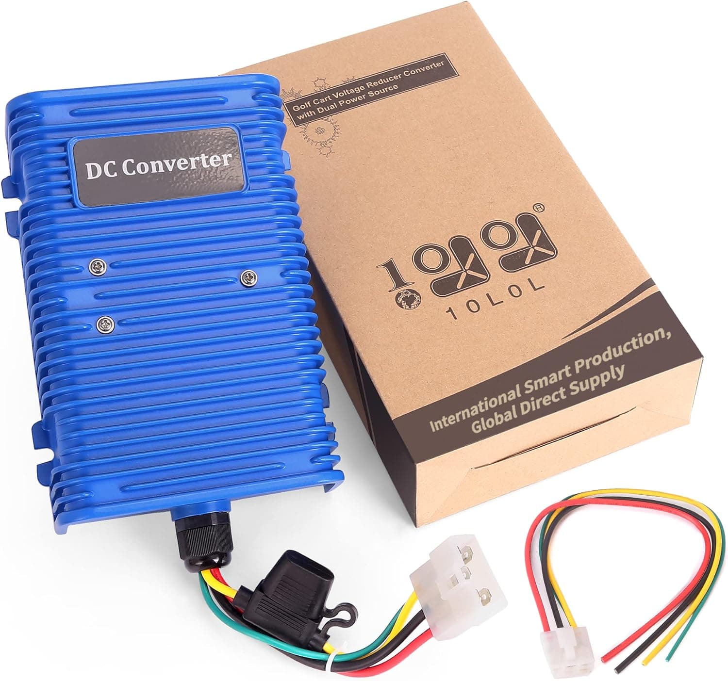 10L0L Golf Cart Voltage Reducer 30 Amp, 36V 48V to 12V 360W Universal DC Step Down Converter, Regulator, Transformer for Yamaha Club Car EZGO
