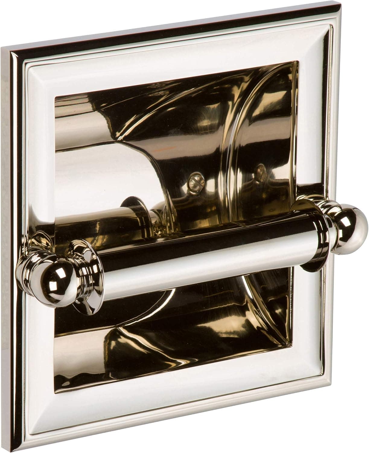 Ginger 4528/PN Columnar Recessed Toilet Tissue Holder, Polished Nickel