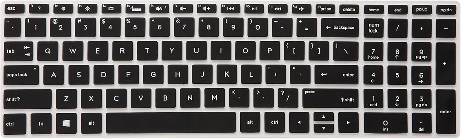 Keyboard Cover for HP 15-dw 15-cs 15-dy 15-ds, HP 15-dy2021nr 15-dw1083wm 15-dw3033dx 15-dw3031dx 15-dw3125od 15-cs3019nr 15-cs3075cl 15-dr1010nr 15-dw3125od 15-ds1083cl Series Laptop -Black
