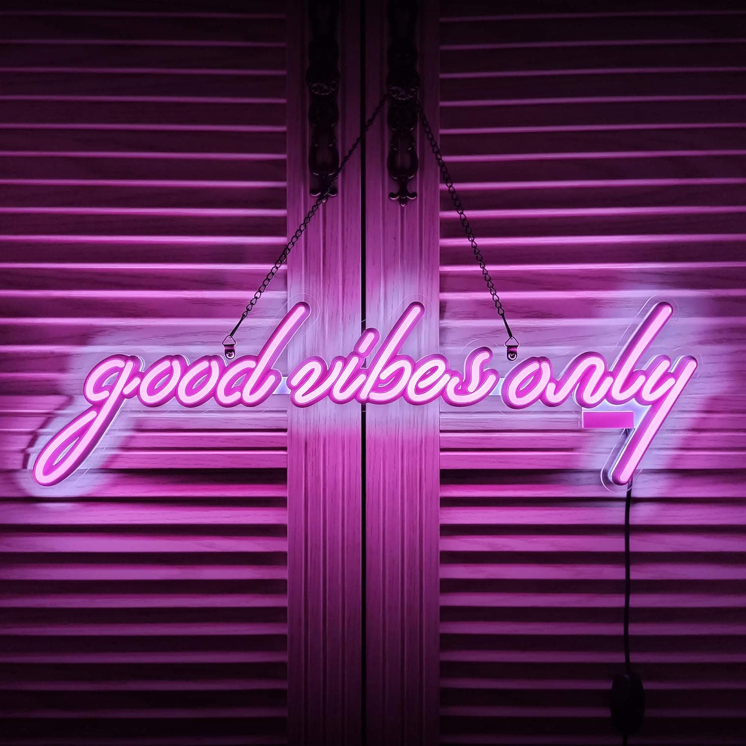 Good Vibes Only LED Neon Signs Art Wall Lights for Beer Bar Club Bedroom Windows Glass Hotel Pub Cafe Wedding Birthday Party Gifts_Pink