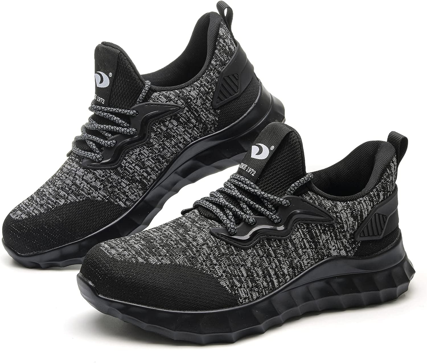 DRKA Steel Toe Shoes for Men,Breathable Lightweight Work Sneakers Safety Shoes for Men
