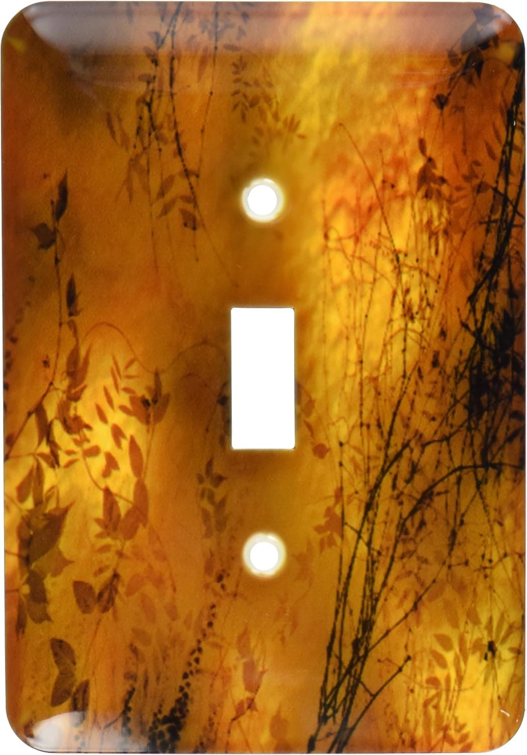3dRose lsp_99567_1 Stunning Bronze Background and Damask Patterns Single Toggle Switch, Multicolored