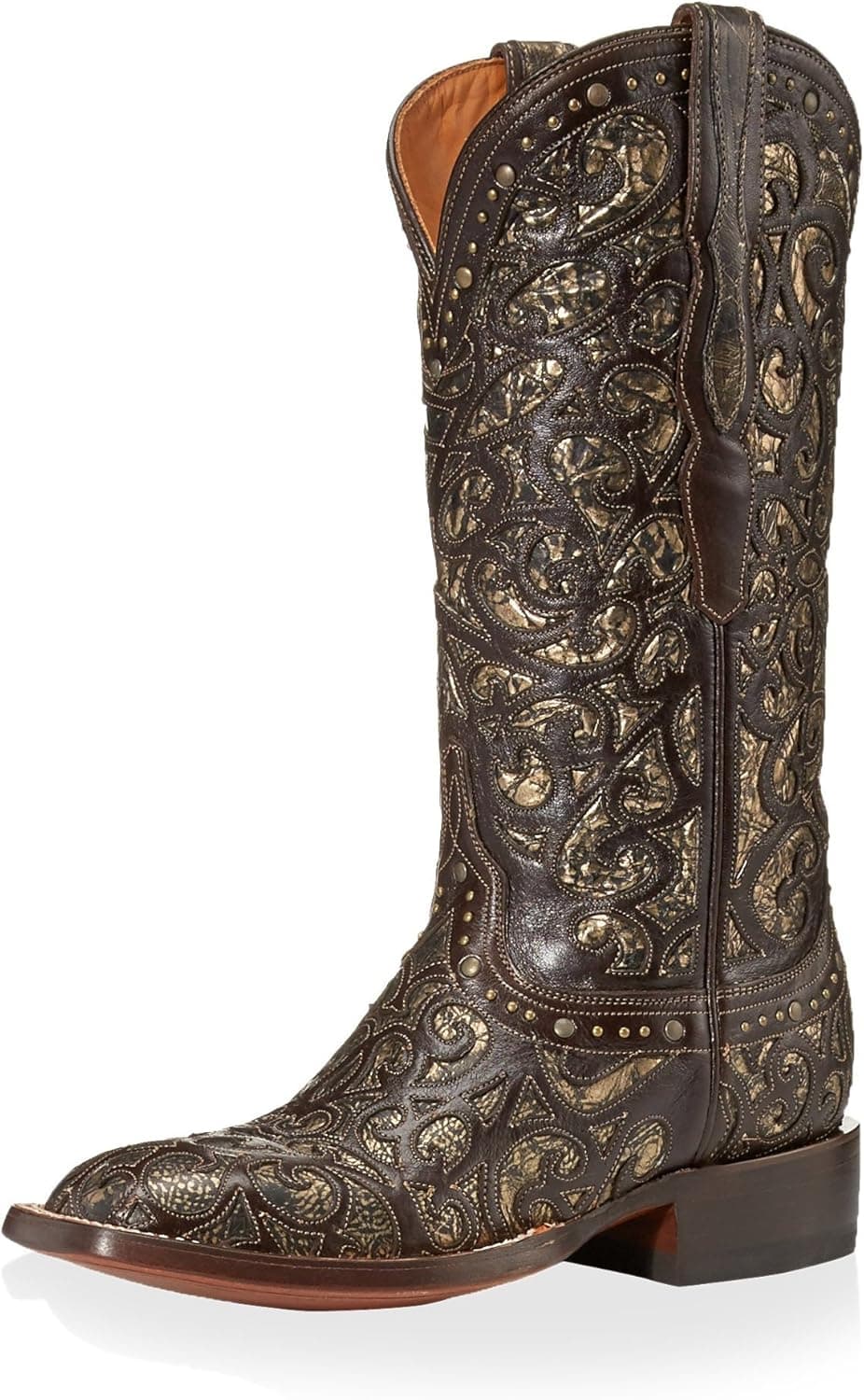 Lucchese Bootmaker Women's Curly L Espresso LASRD HSMN