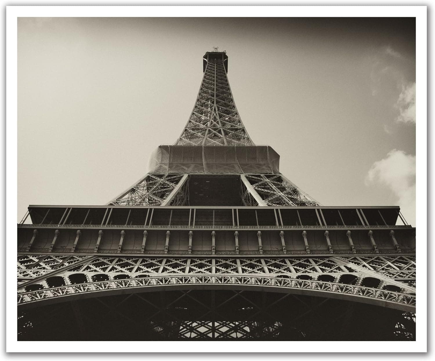 JP London POSLT2218 uStrip Lite Removable Wall Decal Sticker Mural France Eiffel Tower Black and White, 24-Inch x 19.75-Inch