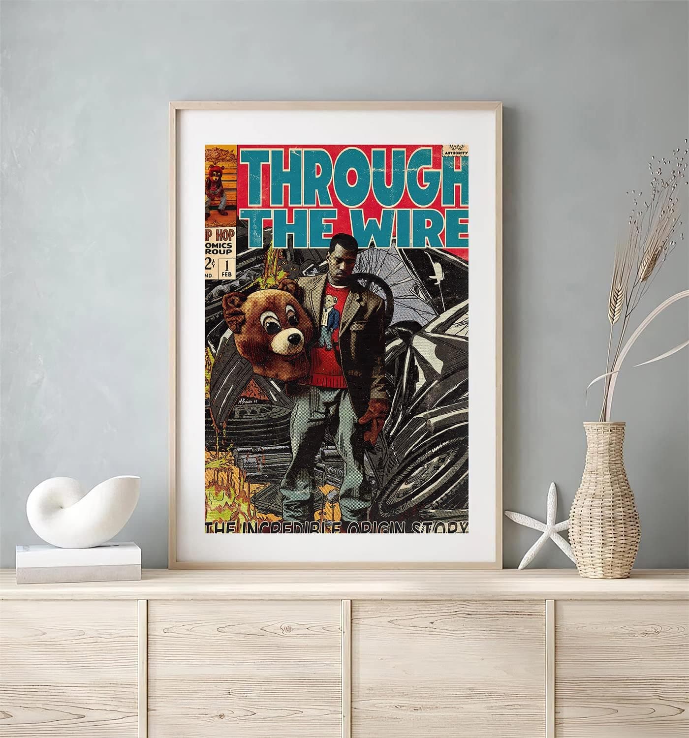 WUDJXG Kanye West Poster Graduation Posters Canvas Printed Album Cover Poster Unframed 12x18inch