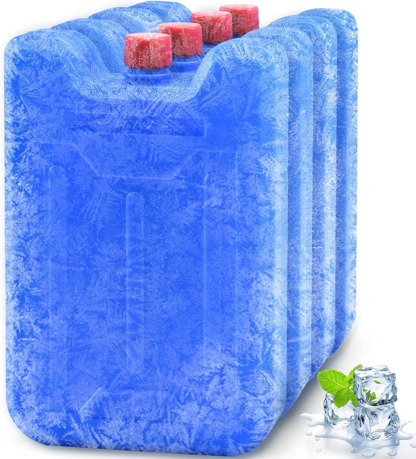 Ice Packs Replacement for Coolers, One Reusable Ice Packs, Fast Freeze & Long Lasting Freezer Packs for Lunch Containers, Backpack, Cooler Fan, Picnics, Camping, Beach, Fishing