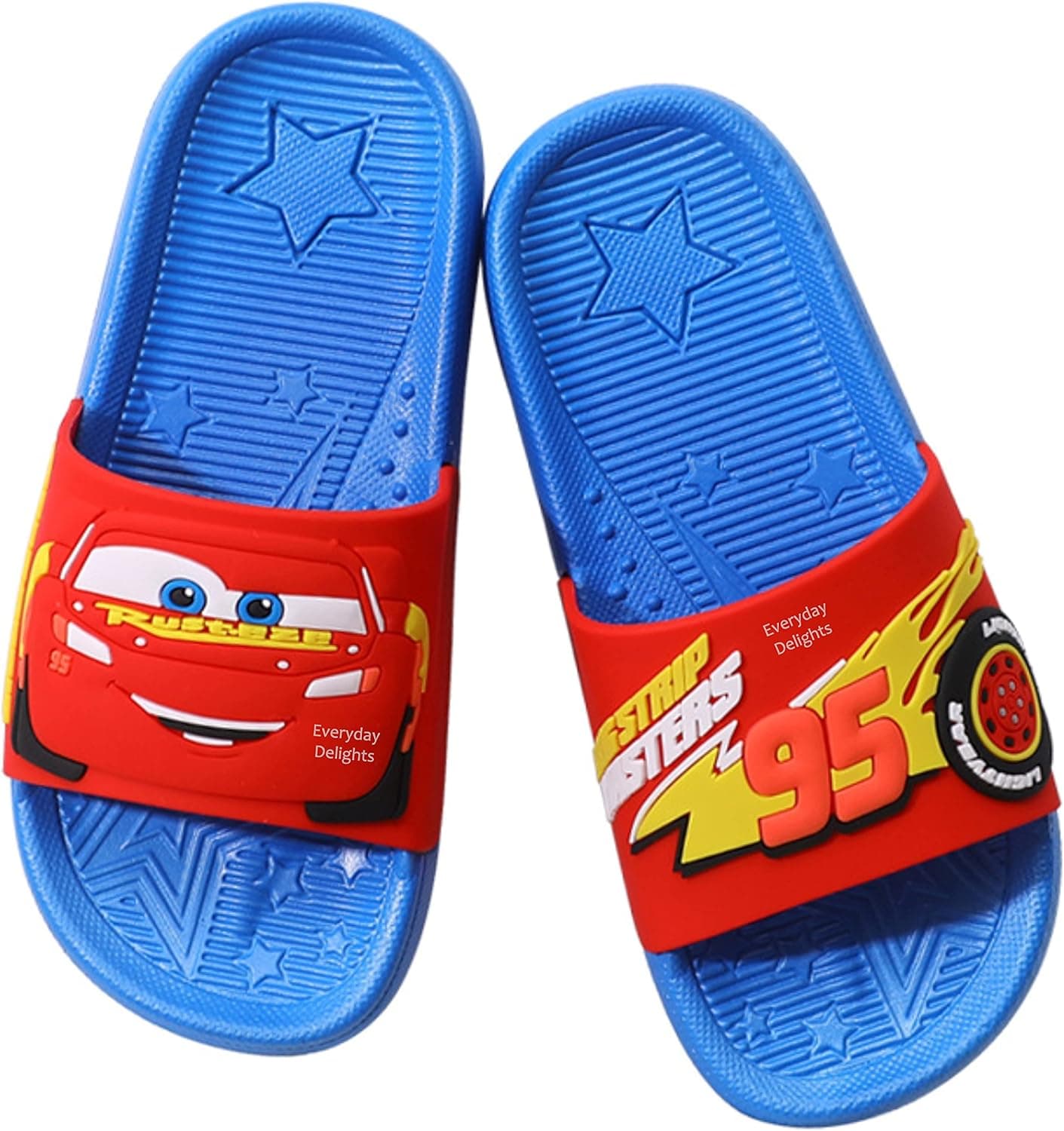 Disney Lightning McQueen Slides Beach Sandals Slippers for Boys Kids Children