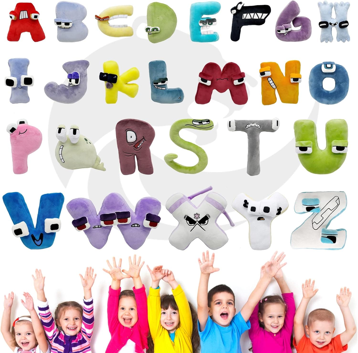 Husky Leopards Alphabet Lore Plush Toys - 26 Letter Character Alphabet Lore Plushies for Kids - Birthday, for Children, Friends - A-Z Stuffed Toys for Stress Relief, Alphabet Learning