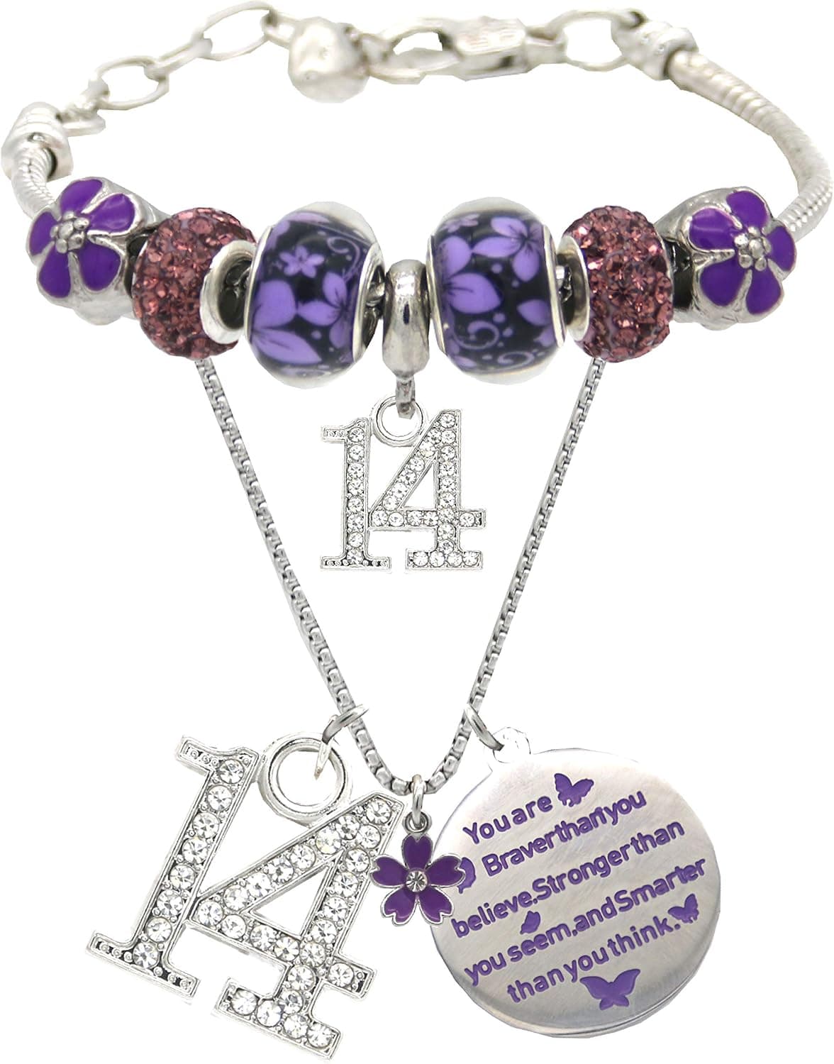 14th Birthday Bracelet Necklace